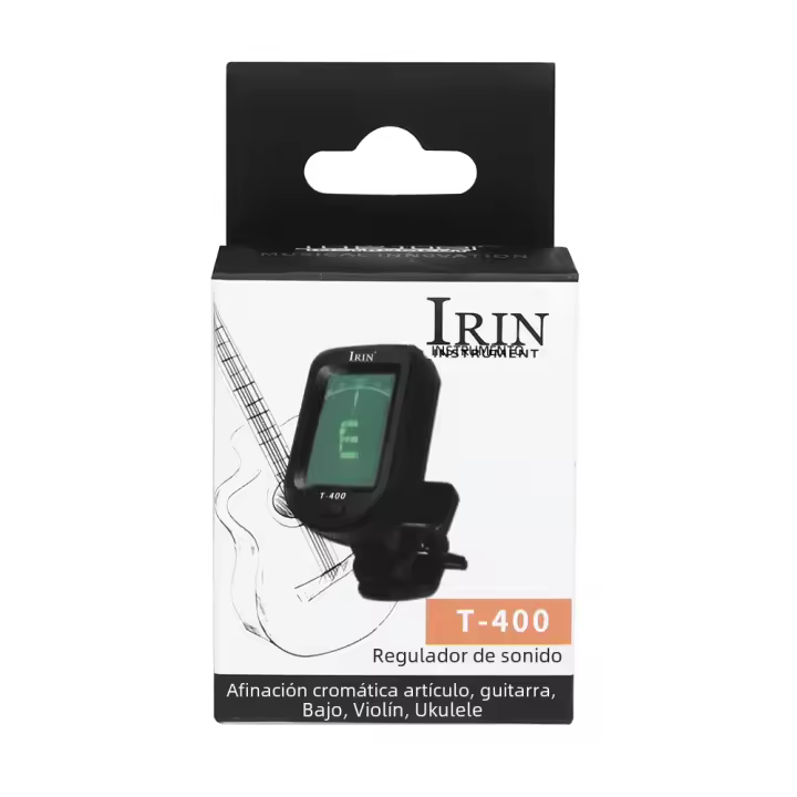 Afinador Digital IRIN T-400 Clip-On Para Guitarra Eléctrica Ukulele Bajo Violín Universal Con Rotación De 360 Grados Sensible - 1