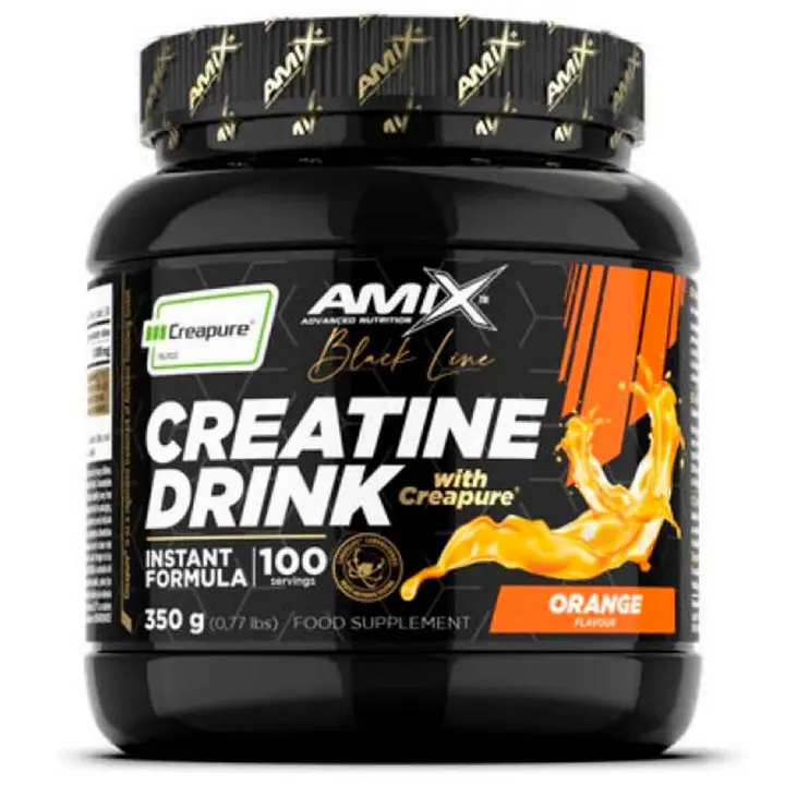 Creatine Creapure Black Powder Drink | Varios Sabores | 350g | Mejora el rendimiento físico | Amix Nutrition - 1