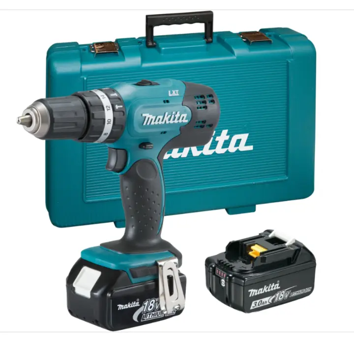 MAKITA DHP453RFE - Taladro Combinado INCLUYE MALETÍN + 2 BAT 18V 3AH + CARGADOR RÁPIDO - 1