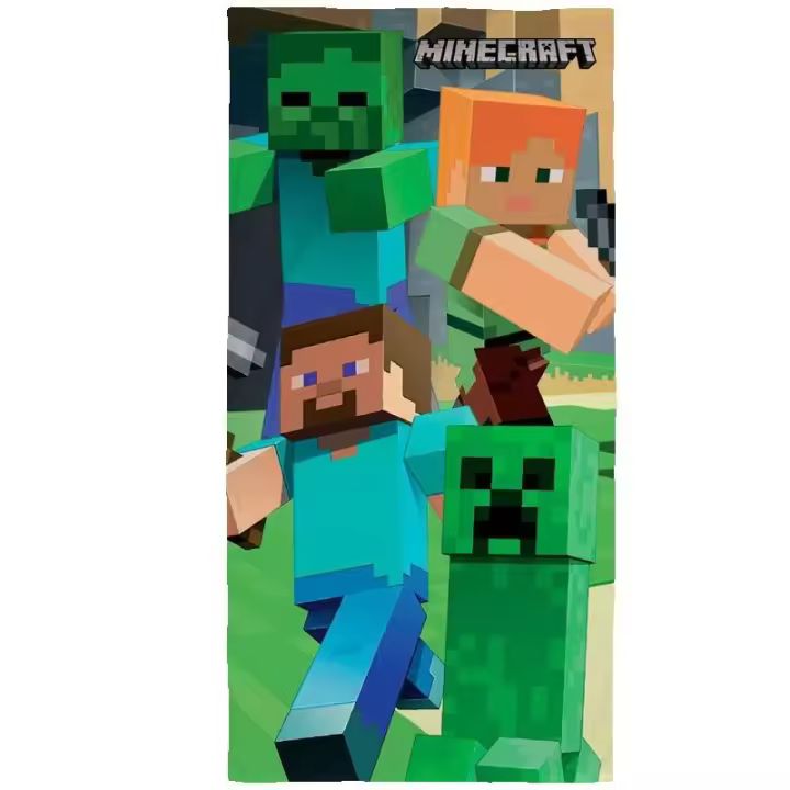 MOJANG STUDIOS Toalla Minecraft Algodón Peligro, Creeper y Zombie - 1
