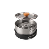 Juego De Cocina Al Aire Libre En Acero Inoxidable Para Camping Y Senderismo Kit De Comedor Portátil Con Sartén Fregadero Y Kettle Para 3-5 Personas - details 8