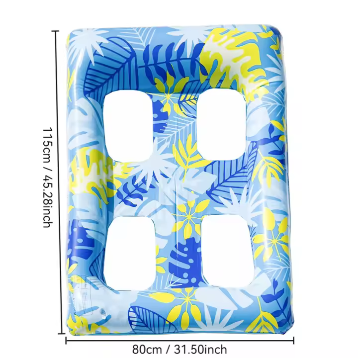 Diversión del agua solo con respaldo inflable reclinable ecológico PVC hoja de impresión de glyphon inflable flotador - 1