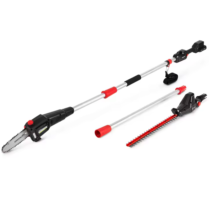 GREENCUT GM200L - Desbrozadora multifunción batería 20V, 6 accesorios herramientas corte, manillar doble, arnés, podadora, cortasetos - 1