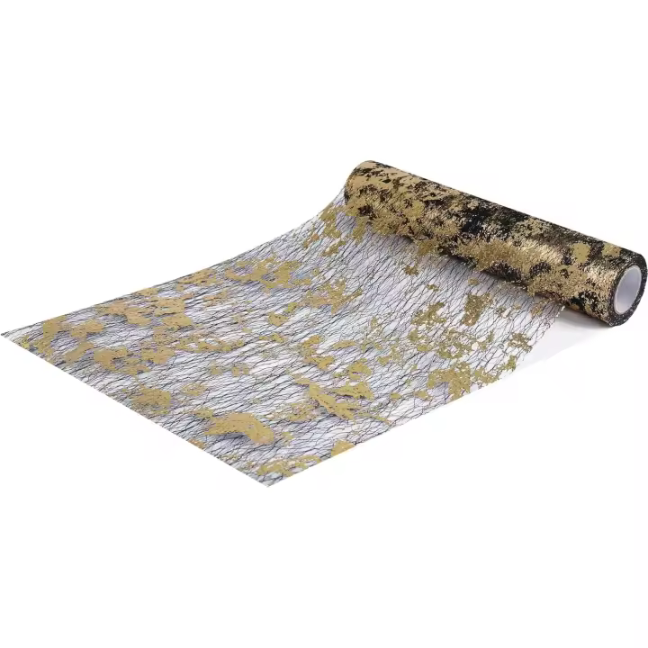 Camino de Mesa 28 cm x 9 m surround de Mesa manteles brillantes chimenea de Mesa PAPEL DE Aluminio Dorado decoración de Mesa - 1