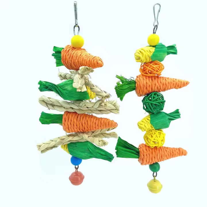 Juguetes Para Masticar Hechos a Mano 1pc Aleatorio Color Y Estilo Vinas Caracoles Y Maíz Para Pequeños Animales (hamster Conejo Pájaro Perro Etc.) Material De Rattan - 1