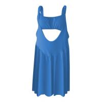 Vestido De Tenis Para Mujer Con Sujetador Integrado Y Short Vestido De Ejercicio De Moda Casual Con Cuello En V Y Manga Larga Vestido De Golf Mini De Verano - details 14