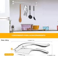 Nueva Presa De Ajo En Acero Inoxidable 2 En 1 Picadora Y Molinillo Doble Función Herramienta De Squeezer Manual Para Cocina Gadgets - details 3