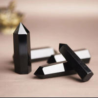 Torre De Obsidiana Natural 1pc Pulida Para Balancin De Círculos Y Hechicería Decoración De Hogar Para Equilibrio De Chakras Y Reiki - details 2