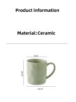 Taza De Cerámica Sólida Y Simple De Gran Capacidad Para Bebidas Como Jugo Y Leche Taza De Té De La Tarde Con Asa Para Café Tableware - details 1