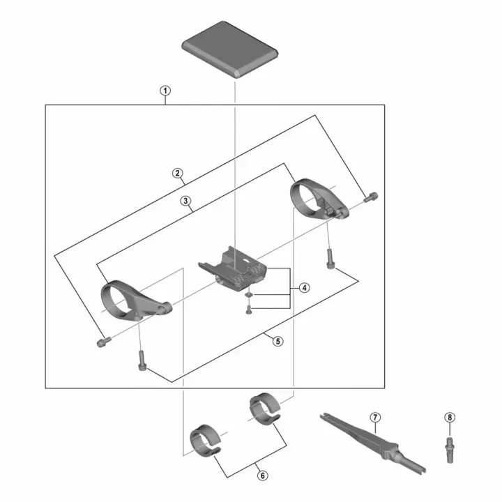 Shimano Soporte Del Ciclocomputador Para Manillar Sc-en610 - 1