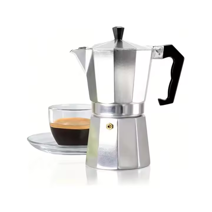 Shoppe house - Cafetera Italiana Inducción, Aluminio, capacidad 3/6/9/12 tazas, color plata, - 1