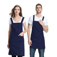 Ajustable Delantal De Cocina Con Bolsillos Para Hombres Y Mujeres Delantal De Chef Con Cuello Halter Negro Sencillo Herramienta De Cocina - details 0