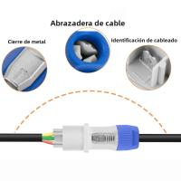 10Pcs Conector De Poder 3Pin Powercon XLR 20A Plug Power Socket NAC3FCA NAC3MPA NAC3FCB Adaptador Macho Para Escenario Luz LED Pantalla - details 3