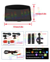 Pantalla De Moto Android GPS Navegación Carplay Impermeable 5 Pulgadas Display Wireless IPX7 Memoria Máxima 64G Resolución 800*480 - details 2
