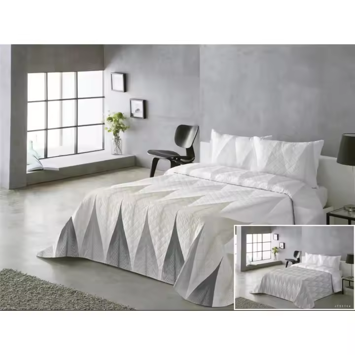 MULTIHOGAR-Colcha multiuso REVERSIBLE ESTAMPADA para Cama 90/105/135/150Cubrecama Fina, para Primavera, Verano y Entretiempo, Incluye Funda de Cojín - 1