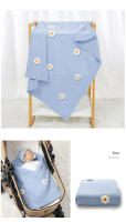 Manta de Bebe Tejida para recién nacido, ropa de Cama para Niño y Niña, edredón de 100x80cm, envolvent para cochecito infantil, Moda Super suave, Cuadros de Flores 3D bonitos - details 11
