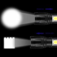 Linterna Táctica LED Mini Con Cobertura XPE Y COB Torcha Portátil Con Clip De Pluma Recargable Por USB Para Camping Y Zoomable - details 2