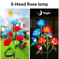Luces Solares Para Jardín Con 5 Cabezas Decorativas En Forma De Diente De León Y Rosa Iluminación LED Para Patio Exterior Decoración De Jardín - details 1