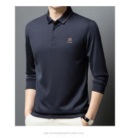Camisa Polo De Larga Manga Para Hombre Marca De Lujo Algodón De Seda Con Estampado De Letras Casual Negocios Primavera Otoño - details 26