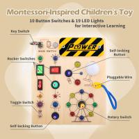 Tablero De Ocio Educativo Montessori Para Bebés Con LED Y Actividades Sensoriales Tablero De Juego Portátil Para Aprendizaje Infantil - details 2