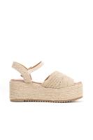 Lyla Wang alpargatas doradas con cuña de espartos con plataforma con plantilla acolchada. - details 14