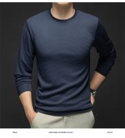 Camiseta De Manga Larga Para Hombre De Otoño Primavera Estilo Casual Sólido Calidad Superior Tops Básicos Clásicos Para Hombres - details 18