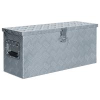 vidaXL Caja de aluminio 76,5x26,5x33 cm cm plateada - details 0
