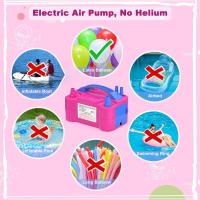 Herramienta de bola inflable portátil con bomba de Aire Eléctrica Inflador de Globos de Doble orificio V 220-240V 50HZ 600W Regalo de Navidad-100 Globos de regalo -- Black Friday-Gift de Navidad - details 7