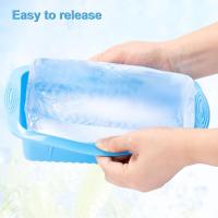 Bandeja de cubitos de hielo grande de 4 piezas, moldes de cubitos de hielo grandes para congelador, bandejas gigantes reutilizables de fácil liberación que hacen cubos de hielo de 4,5 libras - details 1