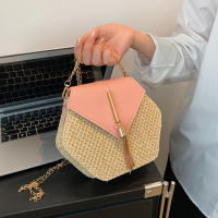 Bolso De Hombro Para Mujer Verano Moda Hecho a Mano De Paja Cruzbody Pequeño Mensajero Viaje Playa Tassel Bolso Monedero - details 21