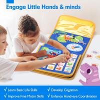 Juguete Educativo Para Bebés Montessori Con Botones Tablero De Actividades Para Niños Pequeños Fomenta Los Habilidades De Mano-Ojo Y Aprendizaje Viajero - details 8