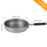 Lixada Sartén De Titanio 1100ml Ultraligera Con Mango Plegable Para Cocinar Al Aire Libre Camping Senderismo Montañismo - details 7