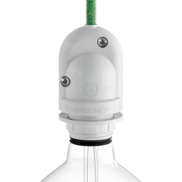Portalámparas para exterior e27 blanco. ip65 (retractilado) - 1