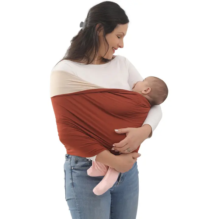 Portabebés, unisex, fácil de llevar, multifuncional. Adecuado para recién nacidos a niños pequeños de 0a 150 libras (caramelo) - 1