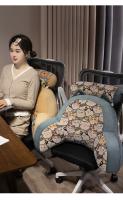 Cojín De Soporte Lumbar Retro Grande Para Sofa Y Cama Protección De La Espalda Para Sala De Estar Y Oficina Almohada Desmontable De Poliéster Y Algodón Con Estampado - details 2