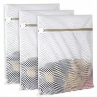 Bolsa De Lavado Para Delicados De Malla Híbrida Blanca Duradera Y Reutilizable Organizador De Ropa Para Lavandería - details 0
