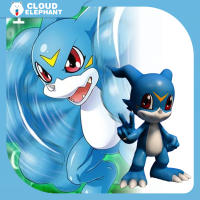 Figura De Anime V-mon Digital 14cm Azul Modelo PVC Colección De Juguetes Decoración Para Habitaciones Regalo Para Niños - details 1