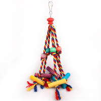 Juguete De Madera Para Aves Accesorios Aleatorios Colores Juguete De Masticar Resistente a La Caja Para Papagayos Pequeños Y Grandes Juguete De Entrenamiento - details 2