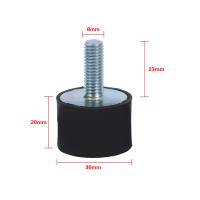 4Pcs M8/M6 Monturas De Goma Absorbedor De Choque Antivibración Bobines Isolador De Ruido Piezas De Repuesto Para Absorber Vibration - details 1