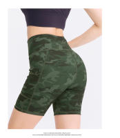 Pantalones cortos de Yoga para mujer, pantalones de camuflaje, cintura alta, ajustados, para gimnasio, Fitness, correr, mallas deportivas, medias de secado rápido S M L XL 2XL - details 13