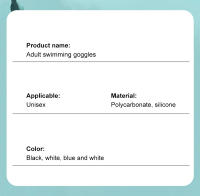 Gafas De Natación Para Adultos HD Antiniebla Silicona Impermeable Con Tapones Para Oídos Anti-UV Equipamiento De Natación - details 1