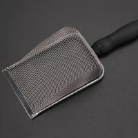 Herramienta De Limpieza Para Mascotas Cuchara De Acero Inoxidable Para Excremento Red De Arena Para Gatos Y Reptiles Cuchara De Feces Mesh Screen - details 4
