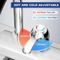 Grifo con calentador de agua instantáneo,Calentador de agua eléctrico instantáneo, Grifo LED de 360°, Grifo de agua fría y caliente para Caravana, Jardín Vegetal-A2 - details 0