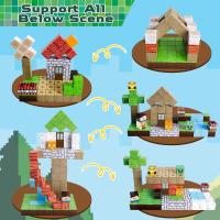 Juguete De Bloques De Construcción Magnéticos Set De Mundo Minero Educativo STEM Sensorial Regalo Navideño Para Niños - details 1