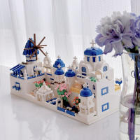 Conjunto De Bloques De Construcción Santorini 4310 Piezas Modelo De Arquitectura Marítima Y De Amor Juguete De Montaje Para Adultos Y Niños Regalo De Cumpleaños - details 4