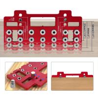 Kit De Juego De Herramientas Para Agujeros Rectos Y Bolsillo En Aluminio Locator De Agujeros De Punzón De Arco Iris Guía De Perforación Para Estante Juego De Herramientas De Carpintería DIY - details 5