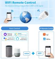 Enchufe Inteligente WiFi Tuya 16A Con Monitor De Energía Y Control Remoto Por App Y Voz Compatible Con Alexa Y Google Home Plataforma Europea - details 0
