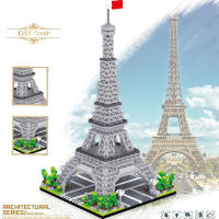 Bloques De Construcción Micro Diamante Eiffel Tower De París LZ8002 Modelo De Arquitectura Del Mundo Juguetes DIY Para Niños Regalo - details 1