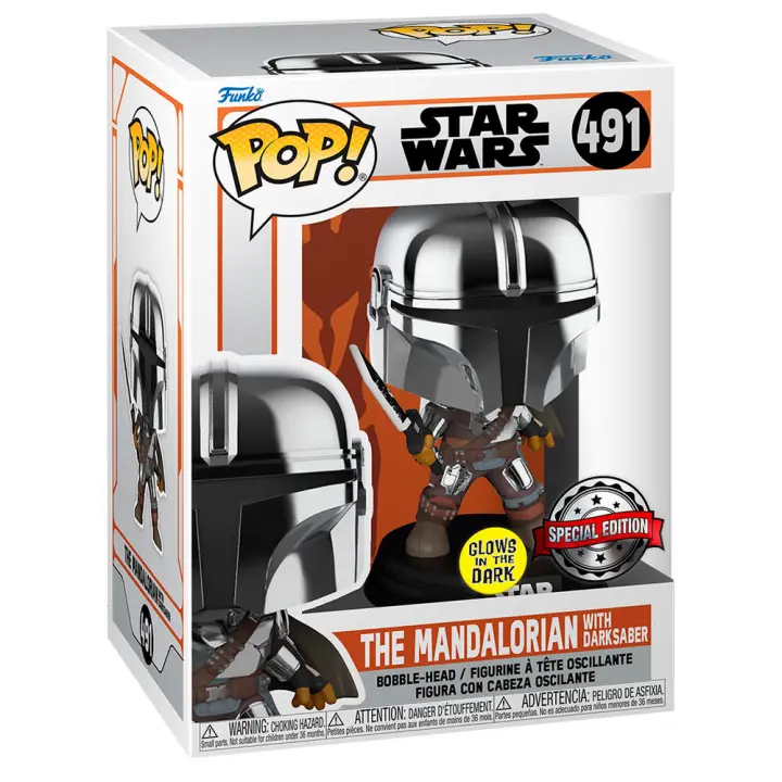 Figura Pop Star Wars The Mandalorian Exclusive-Figura de Vinilo Coleccionable - Idea de Regalo- Mercancia Oficial - Juguetes para Niños y Adultos - Movies Fans - Muñeco para Coleccionistas y Exposición - 1