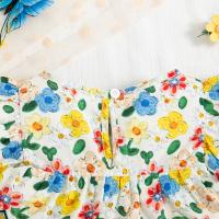 Vestido De Verano Para Bebé Niña Con Estampado Floral Cute Vestido De Princesa Ropa De Bebé Niña Algodón Poliéster Medio Tamaño - details 4
